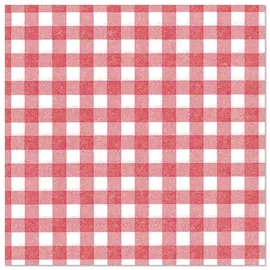 Papstar Servietten "ROYAL Collection" 1/4-Falz 40 cm x 40 cm rot "Vichy Karo"