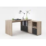 preisbrecher Schreibtisch >LEXO/LEX< in Eiche Nachbildung - 135,7x74,2x135,7cm (BxHxT)