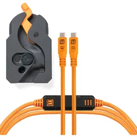 Tether Tools LeverLock&Cable Kit Optima 10G gerade orange 4,6m