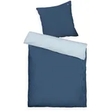 Tom Tailor FINE Stripes Blau 135 x 200 cm + 2 x 80 x 80 cm