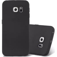 Cadorabo TPU Frosted Cover Galaxy S6 Edge), Hülle, Schwarz