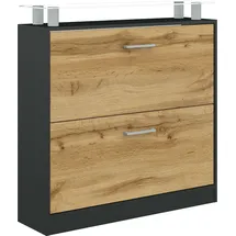 borchardt Möbel Finn 89 x 90 x 23 cm schwarz matt / schwarz