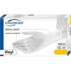 Vinylhandschuh Ideal Light von Hygonorm, Gr. L, 100 Stk.