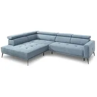 SOMETA Ecksofa Monterrey Stoff Blau