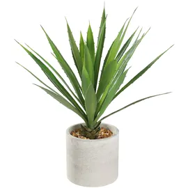 EGLO Living Kunstpflanze Tobetsu, künstliche Zimmerpflanze im Topf, naturgetreue Deko Pflanze für Wohnzimmer, Kunstpalme aus Kunststoff in Grün und Paper Pulp in Braun, 39 cm