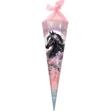 Goldbuch Schultüte 85 cm 6-eckig Luna Pferdemotiv Rosa