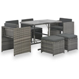 vidaXL Garten-Essgruppe 7-tlg. grau 44721