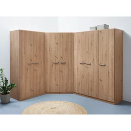 Rauch Schrank-Set RAUCH "Kleiderschrank Schrank Garderobe Wäscheschrank VANDOR", braun (eiche artisan), B:253cm H:197cm T:208cm, Holzwerkstoff, Kastenmöbel-Sets, 7-türig mit viel Stauraum, Schränke einzeln stellbar MADE IN GERMANY