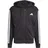 adidas Essentials 3-Streifen Fleece Reißverschlusspullover Black / White 2XL