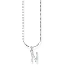 Thomas Sabo Kette mit Anhänger Buchstabe N Silber