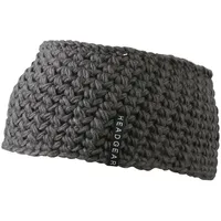 Extrabreites Handgehäkeltes Stirnband mit Fleece Innenfutter für die kalte Jahreszeit für Damen und auch für Herren Winter Skifahren (Carbon)
