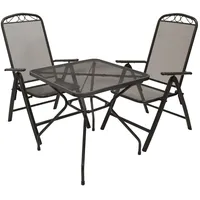 DEGAMO Garnitur CLASSIC 3-teilig Streckmetall anthrazit