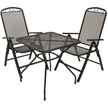 DEGAMO Garnitur CLASSIC 3-teilig Streckmetall anthrazit