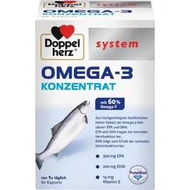 Doppelherz System Omega-3 Konzentrat Kapseln 60 St.