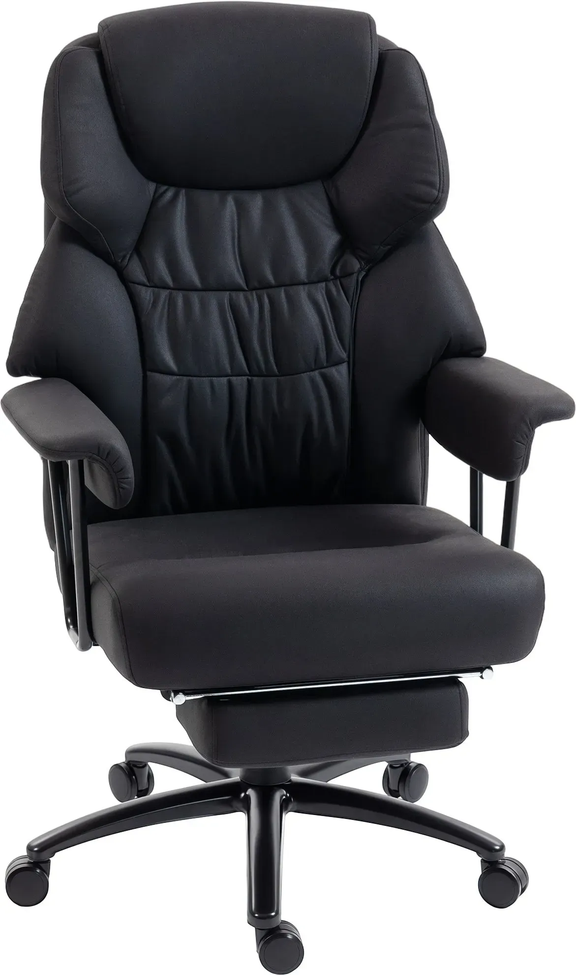 HOMCOM Bürostuhl mit Massagefunktion, Ergonomisch Schreibtischstuhl mit 3D-Knetmassage, Liegefunktion, Hoher Rückenlehne, Höhenverstellbar Drehstuhl Chefsessel aus Kunstleder Schwarz   Aosom