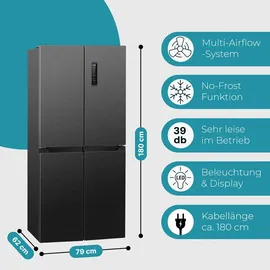 Bomann KG 7358 Multi Door schwarz inox-look (773581)