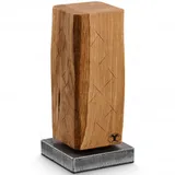 Messerblock Blockwerk Magnet Strandgut Eiche/Stahlsockel für 4 Messer