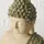 Boltze Buddha LASANY, H 24 cm - Grün - Kunstharz