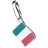 Giorgio Martello Milano Charm Flagge Italien, Silber 925 Charms & Kettenanhänger Grün Damen