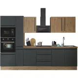 kochstation Küchenzeile Florida 300 cm schwarz