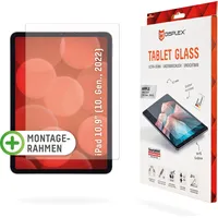 Displex Tablet Glass (9H) für Apple iPad 10,9'' (10. Gen.), Eco-Montagerahmen L-Form, unzerbrechlich