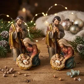 Dekoprojekt Scheuerer 2er Set Krippenfiguren „Heilige Familie“ K449