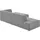 Atlantic Home Collection Hocker Leonardo Strukturstoff 63 x 70 x 240 cm Grau