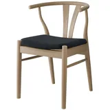 Hammel Furniture Stuhl Freja, Esszimmerstuhl, Wohnzimmerstuhl, Massivholz, gepolsterte Sitzfläche, versch. Farbvarianten grau