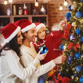 Relaxdays Weihnachtskugeln 100er Set, glitzernd, matt - Kunststoff, versch. Designs, dunkelgrün