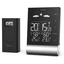 Hama Black Line Wetterstation schwarz