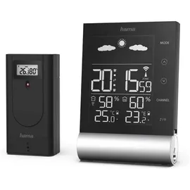 Hama Black Line Wetterstation schwarz