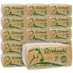 Palette Strohmehl - Einstreu aus Roggenstroh, Tier-Einstreu, entstaubt, 15 x 22kg
