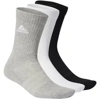adidas Cushioned Crew Socken 3er Pack Medium Grey Heather / White / Black 37-39