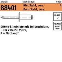 F. REYHER Nchfg. GmbH & Co. KG Blindniete R 88401 3,2 x 8 500 Stück