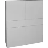 Mäusbacher Imola Highboard Holzwerkstoff 121x145x42 cm, - Anthrazit matt lack/Glas Anthrazit glanz),