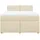 vidaXL Boxspringbett mit Matratze Creme 140x200 cm Stoff - Creme