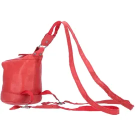 The Skandinavian Brand Mini Leder Rucksack rot