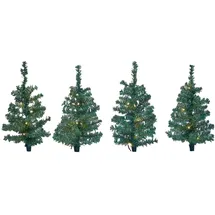 Spetebo Lichterkette Kunststoff 50 cm 4er Set 40 LED grün