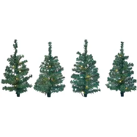 Spetebo Lichterkette Kunststoff 50 cm 4er Set 40 LED grün
