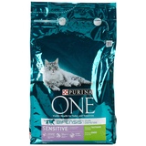 Purina ONE BIFENSIS Sensitive Katzentrockenfutter: reich an Truthahn & Reis, hohe Verträglichkeit bei Katzen mit empfindlicher Verdauung, mit Omega 6, 3 kg