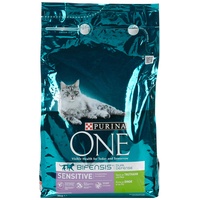 Purina ONE BIFENSIS Sensitive Katzentrockenfutter: reich an Truthahn & Reis, hohe Verträglichkeit bei Katzen mit empfindlicher Verdauung, mit Omega 6, 3 kg