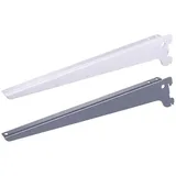 boomet Regalträger für Wandschienen + Farbe: Weiß 28cm · Anzahl: 4 · Weiß