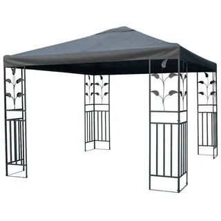 Spetebo Pavillon Ersatzdach wasserdicht mit PVC Beschichtung 3 x 3 Meter - anthrazit - Universal Pavillondach - Garten Party Pavillon Dach Sonnenschutz