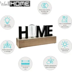 WellHome - LED Wort Deko Beleuchtung 34x8x16cm