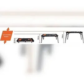 Proregal CRISTIANO 7 in 1 Klappbare Werkbank | 150-250 kg Tragkraft | Große Arbeitsfläche | vielseitiger Werktisch