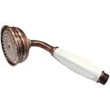 Retro-handbrause Mit Porzellangriff In Altkupferoptik.