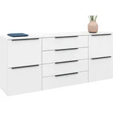 borchardt Möbel Sideboard »Tom«, Breite 166 cm, verstellbare Einlegeböden, lackierte Alu-Profilgriffe weiß