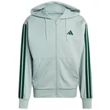adidas Essentials 3-Streifen Kapuzenjacke Herren Grau/Schwarz XL