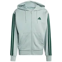 adidas Essentials 3-Streifen Kapuzenjacke Herren Grau/Schwarz XL