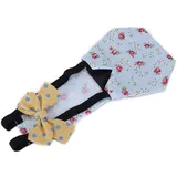 Haustier Geflügel Windeln Hühnerwindel für Haustier Ente Gans oder Hennen Windel Geflügel Kleidung mit Schleife-Knoten(L Blaue Blume)